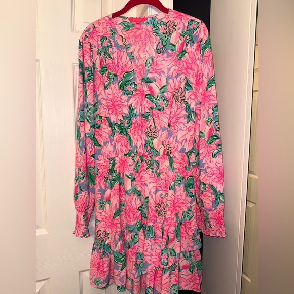 Lilly Pulitzer Christiana Pink and Green Floral Dress - Picture 4 of 9